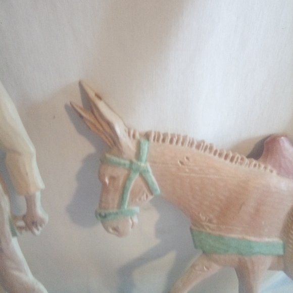 VINTAGE MEXICAN MAN AND BURRO DONKEY CAST METAL WALL ART HANGING MINT MARKED - Picture 4 of 12